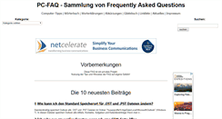 Desktop Screenshot of pc-faq.de